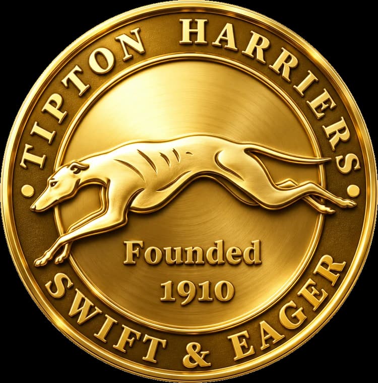 Tipton Harriers gold membership badge